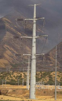 Hot-dip galvanized transmission poles