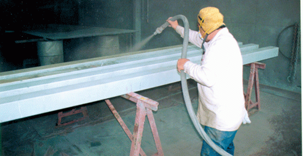 Profiling the Zinc Coating Surface using Sweep Blasting to Prepare for Painting
