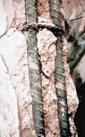 black rebar corrosion