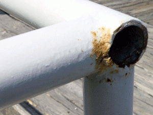 galvanized steel rust staining