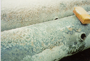 Wet storage stain on galvanized steel