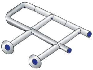 External vent holes should be visible on the outside of pipe assembly