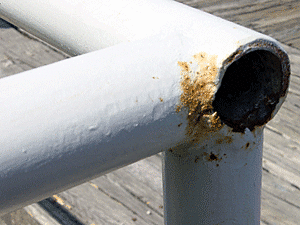 galvanized steel rust staining