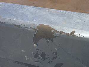 galvanized steel Delamination (acceptable if minimum thickness levels are met)