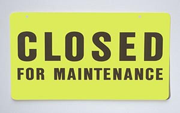 Indirect costs, closed for maintenance