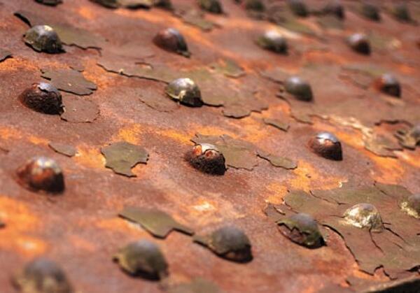 Corroded Metal Sheet & Rivets