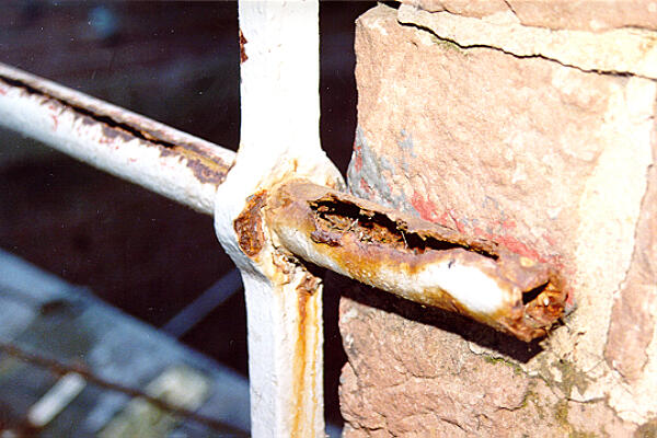 rusting fence gate