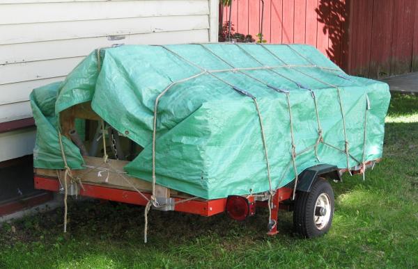 Tarp on trailer