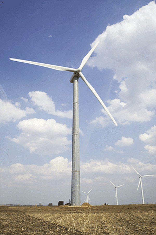 galvanized wind turbine