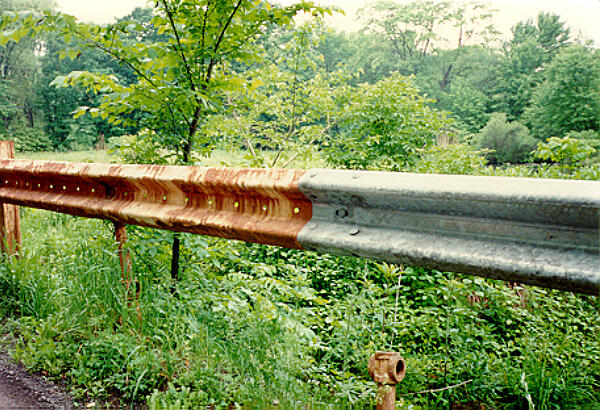 corroded guardrail
