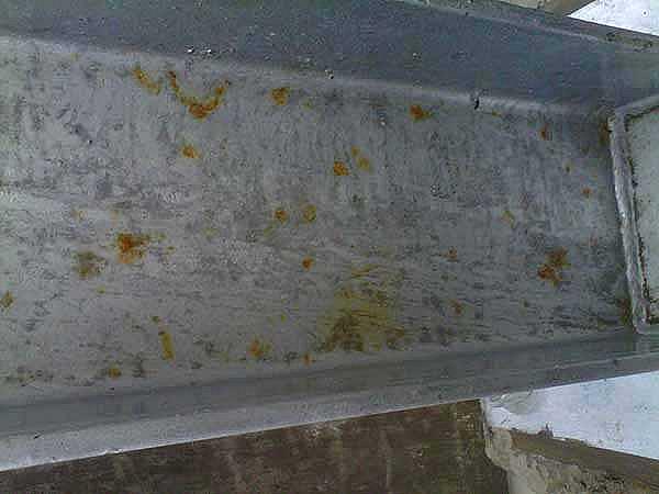 Iron particles from welding prep