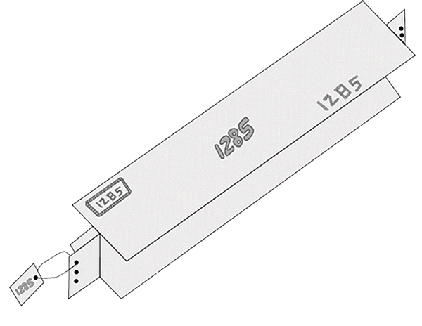 Marking on the surface of the steel