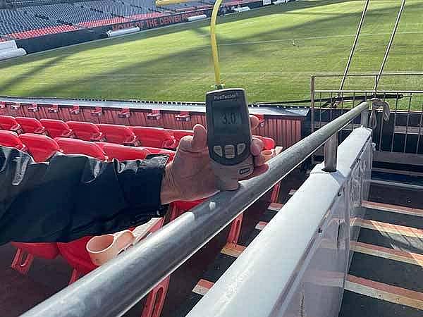 Stadium handrails